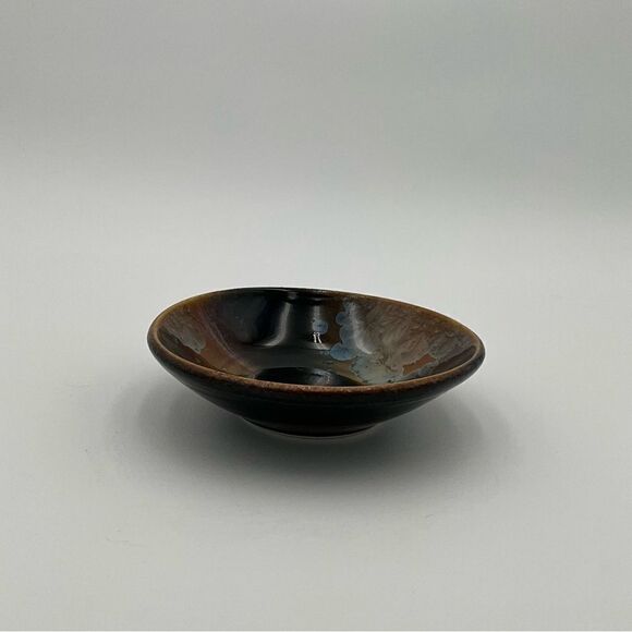 BILL CAMPBELL Art Pottery Crystalline Glaze Trinket Bowl - Picture 2 of 6